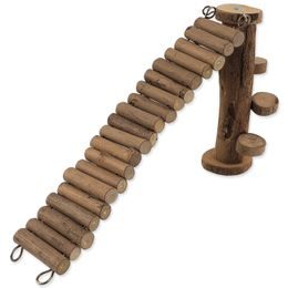 Prolézačka SMALL ANIMALS dřevěná se schůdky