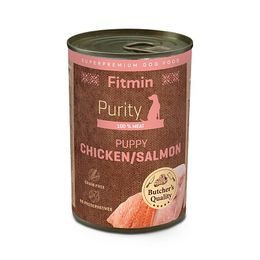 Fitmin Purity Konzerva kuřecí s lososem pro štěňata 400 g