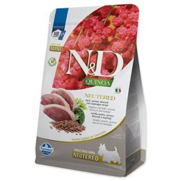 KRMIVO N&D QUINOA DOG DUCK, BROCCOLI & ASPARAGUS  NEUTERED  ADULT MINI 2,5 KG