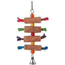 Hračka BJ závěsná klasy se zvonečkem barevná 27x16cm