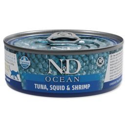 KRMIVO N&D CAT OCEAN TUNA, SQUID & SHRIMP 70 GR