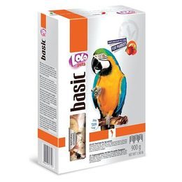 LOLO BASIC kompl.ovocné krmivo pro velké papoušky 900 g krabička