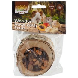Miska NATURE LAND Nibble plněná ovocem dřevěná