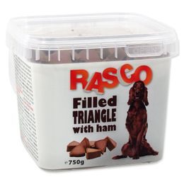 Pochoutka RASCO Dog plněné trojúhelníčky se šunkou