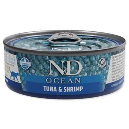KRMIVO N&D CAT OCEAN TUNA & SHRIMP 70 GR