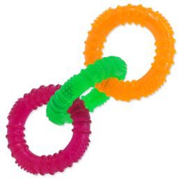 Hračka DOG FANTASY 3 kruhy gumové barevné 16 cm