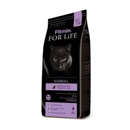 Fitmin kompletní krmivo pro kočky For Life Hairball 8 kg
