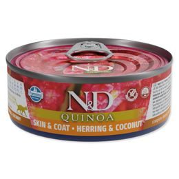 KONZERVA N&D CAT QUINOA HERRING & COCONUT 80 GR