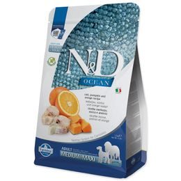 KRMIVO N&D OCEAN DOG CODFISH, PUMPKIN AND ORANGE ADULT MEDIUM & MAXI 2.5KG*