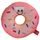 Hračka DOG FANTASY donut s obličejem růžový 12 cm