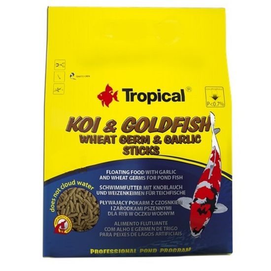 Tropical Koi-Goldfish Weat Germ&Garlic Sticks Wor.1000ml
