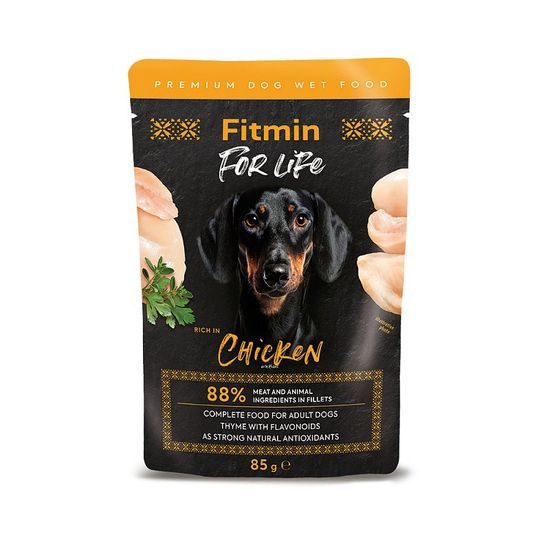 FFL dog pouch adult chicken with herbs 85g