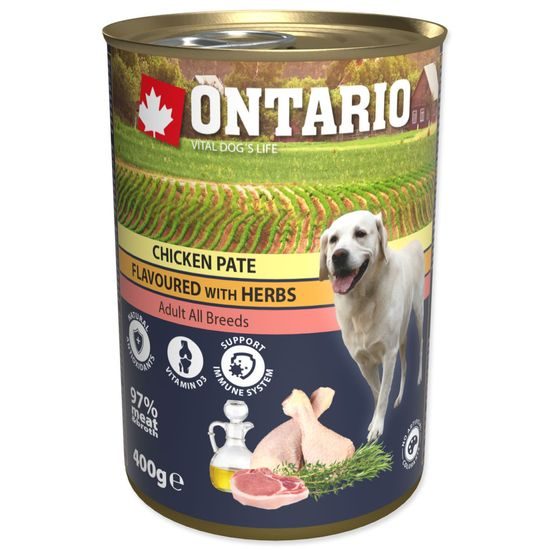 Konzerva ONTARIO Chicken Pate Flavoured with Herbs