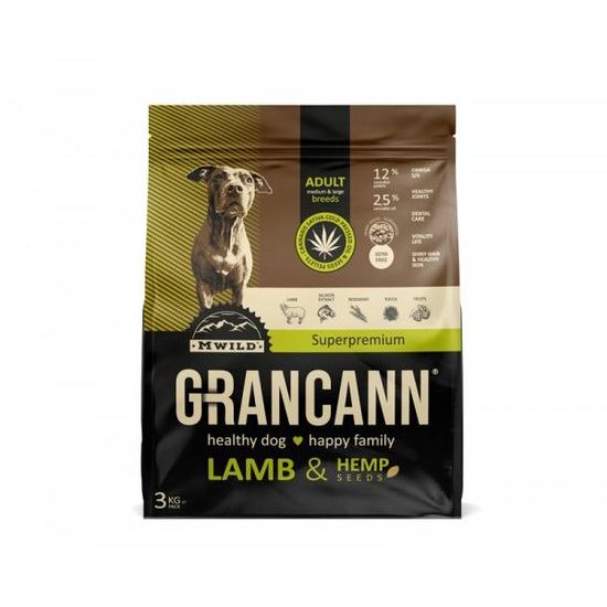 Grancann Lamb & Hemp seeds Adult medium & large breeds 3 kg