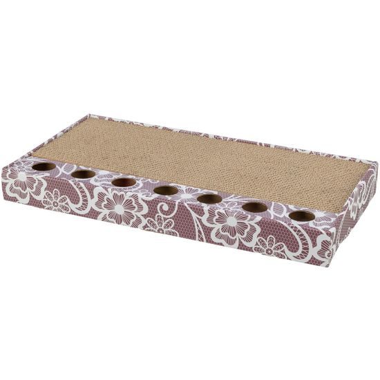 Škrabací karton s hračkou 48 x 25 cm růžový