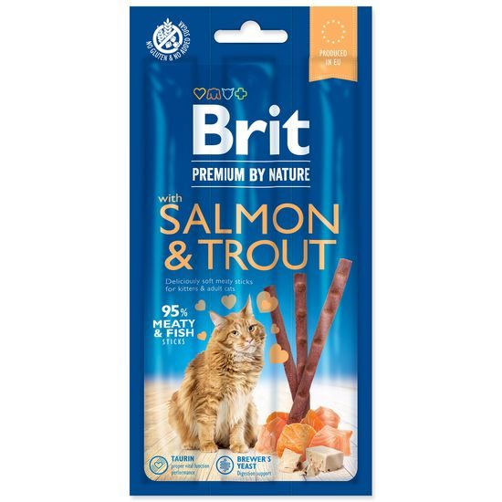 BRIT Premium by Nature Cat Sticks with Salmon & Trout