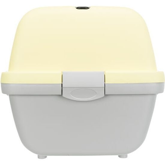 Transportní box CAPRI II, XS-S: 37x34x55cm max.do 8kg - tmavě šedá/žlutá - DOPRODEJ