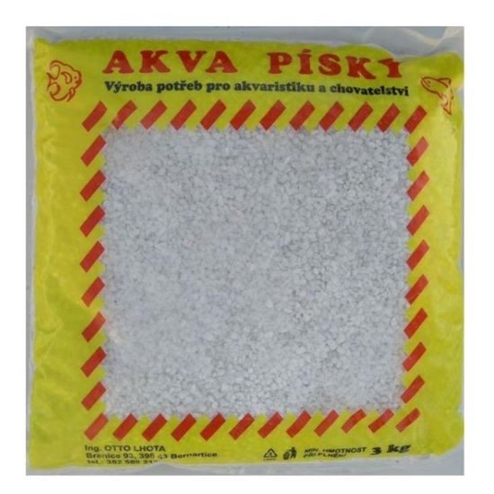 Akvarijní štěrk 3kg bílý jemný