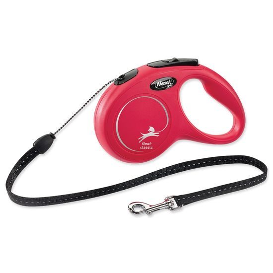 Vodítko FLEXI Classic New lanko červené S - 5 m