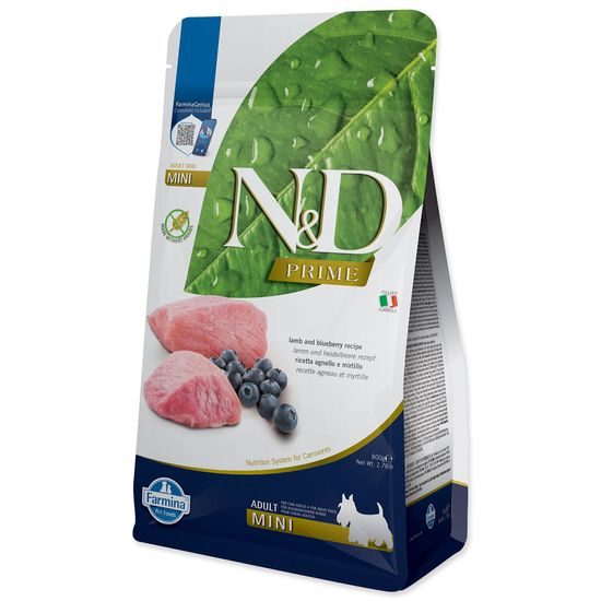 KRMIVON&D PRIME DOG LAMB AND BLUEBERRY ADULT MINI 800G