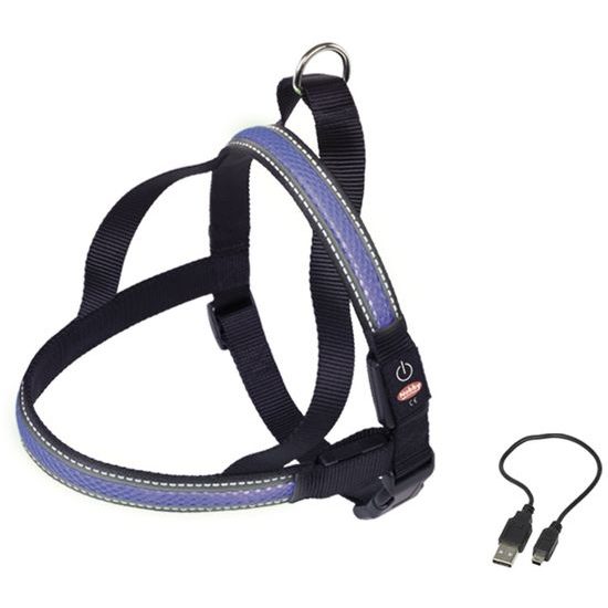 Nobby Flash Mesh svítící modrý postroj vel. S (50-65cm)