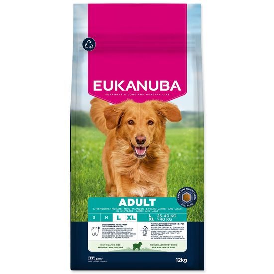 Krmivo EUKANUBA Adult Large rich in lamb and rice 12 kg