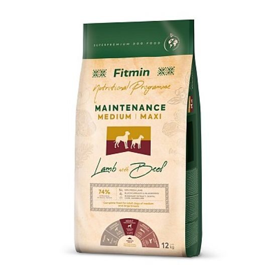 Fitmin Medium Maxi Maintenance Lamb With Beef kompletní krmivo pro psy 12 kg