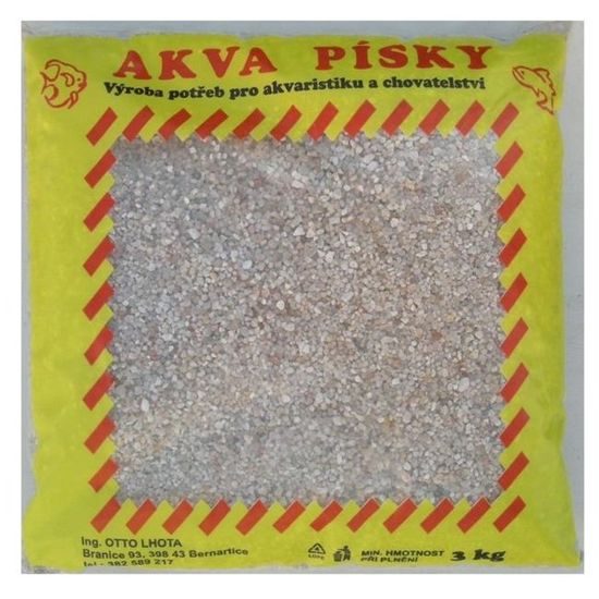 Akvarijní štěrk č.5 Lhota 3kg okrový jemný