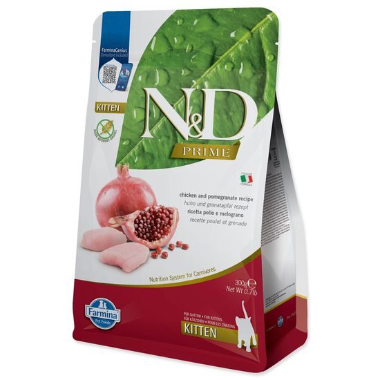 KRMIVO N&D PRIME CAT CHICKEN & POMEGRANATE KITTEN 300G