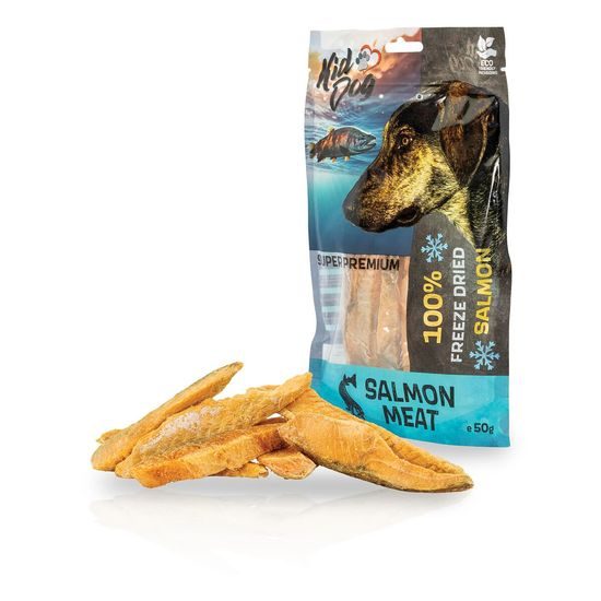 KIDDOG SUPER PREMIUM 100% losos - kusy čistého masa sušené mrazem 50 g