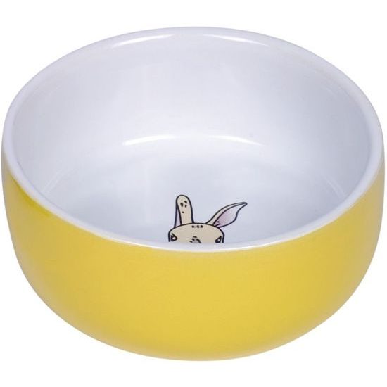 Nobby Rabbit keramická miska pro hlodavce žlutá 11 x 4,5 cm