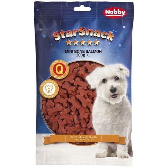 Nobby StarSnack Mini Bones Salmon kostičky 200g