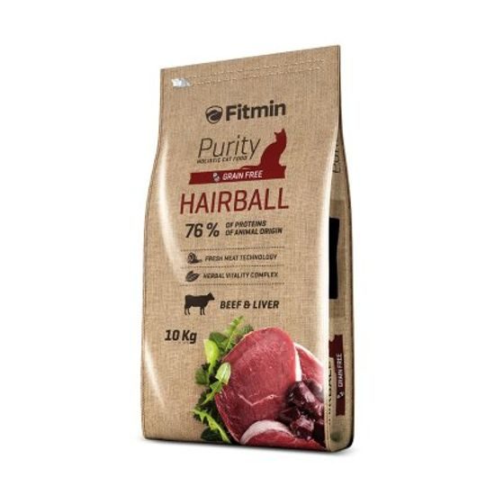 Fitmin kompletní krmivo pro kočky Purity Hairball 10 kg