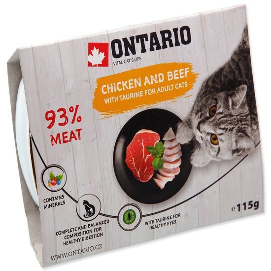 Vanička ONTARIO Cat Chicken & Beef with Taurine