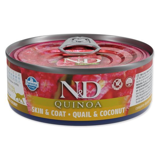 KONZERVA N&D CAT QUINOA QUAIL & COCONUT 80 GR