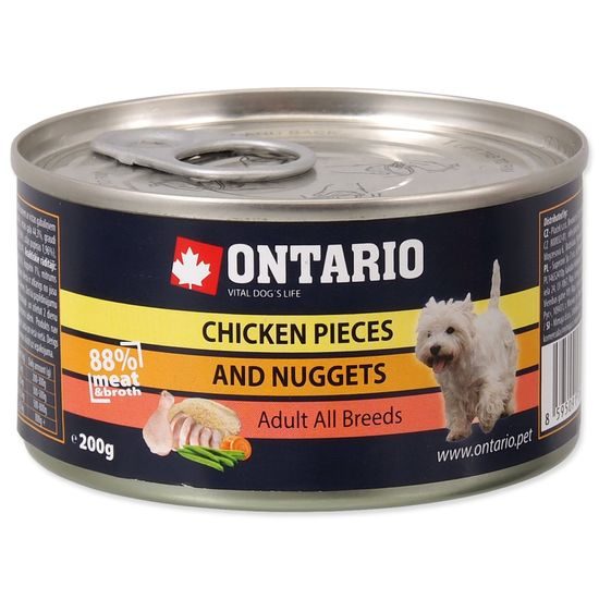 Konzerva ONTARIO Dog Chicken Pieces + Chicken Nugget