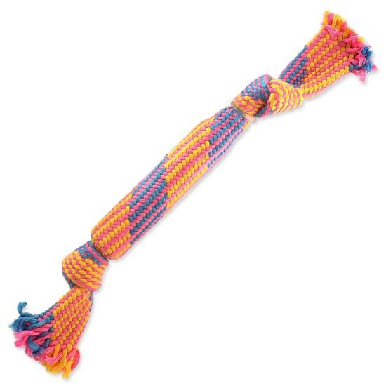 Přetahovadlo DOG FANTASY barevné se zvukem vzor 2, 2 knoty - 40 cm