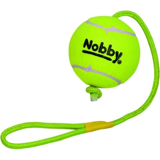Nobby hračka tenisový míček XXL 12,5cm s lanem 70cm