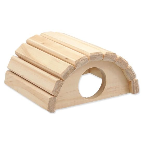 Domek SMALL ANIMALS půlkruh dřevěný 16,5 x 15 x 8 cm