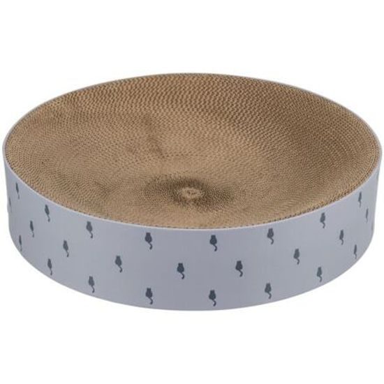 LILLY kulatý škrabací pelech s katnipem, ø 45 × 10 cm, karton, lila