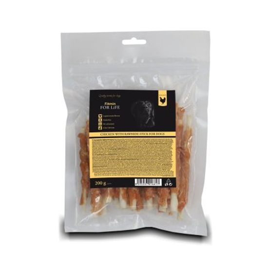 Fitmin For Life pochoutka pro psy chicken with rawhide stick 200 g