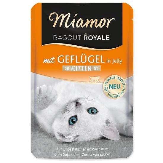 Kapsička MIAMOR Ragout Royale Kitten drůbeží v želé