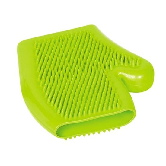 Nobby čistící a masážní rukavice zelená 16x18cm