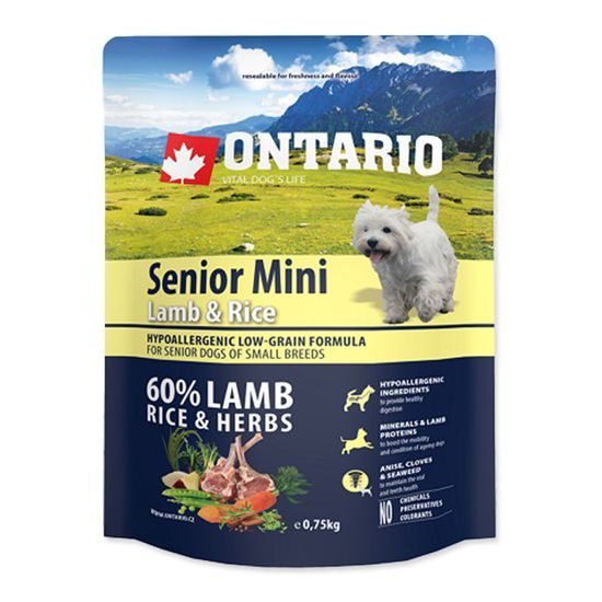 ONTARIO Senior Mini Lamb & Rice