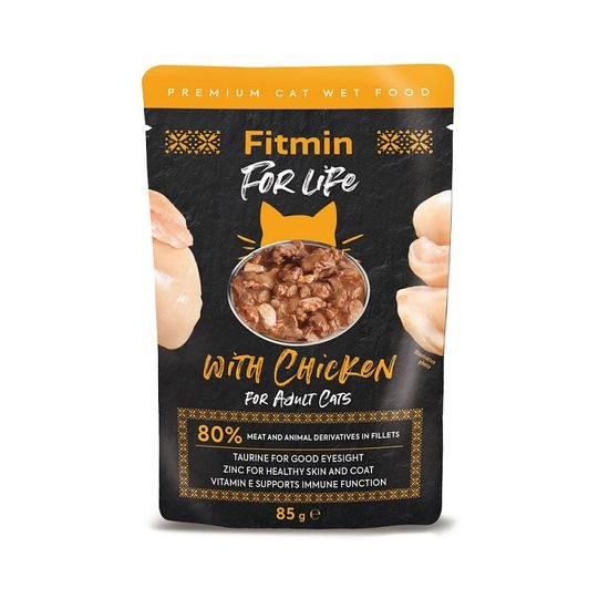 Fitmin for Life masová kapsička pro kočky Adult Chicken 85 g