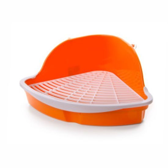 Malá plastová rohová toaleta, oranžová