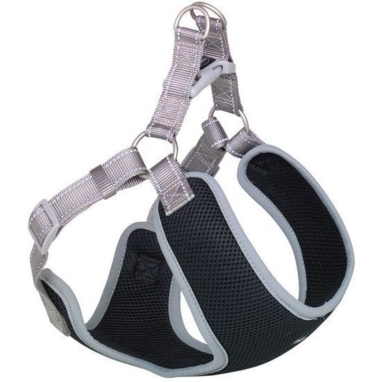 Nobby BLACK MESH REFLECT hrudní postroj XS šedá