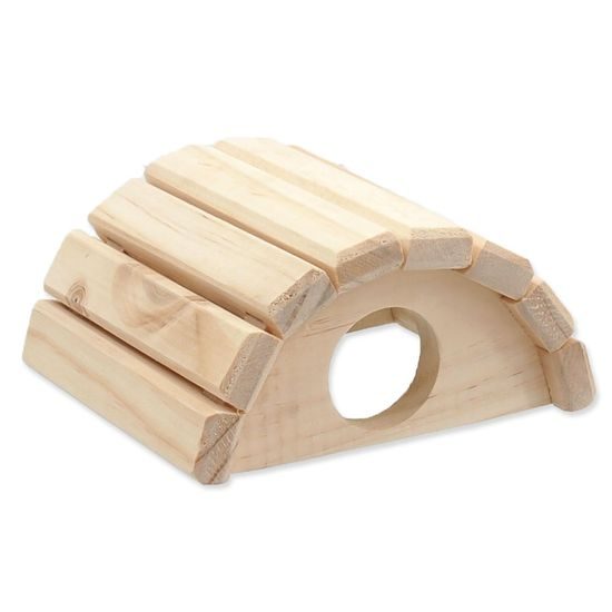 Domek SMALL ANIMALS půlkruh dřevěný 15 x 13 x 7,5 cm