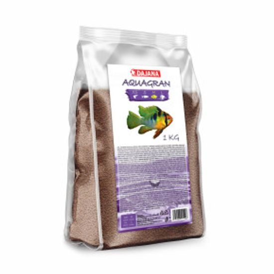 Dajana Aquagran granulované krmivo pro akvarijní ryby, velikost M (1,2 mm), 1 kg, pro všechny druhy masožravých a všežravých tropických akvarijních ryb