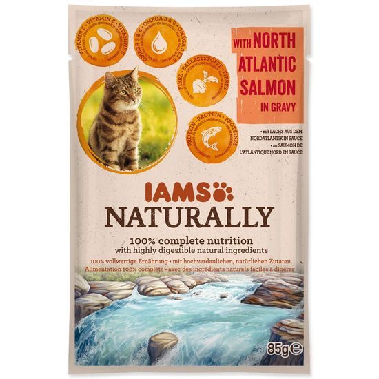 Kapsička IAMS Cat Naturally with North Atlantic Salmon in Gravy